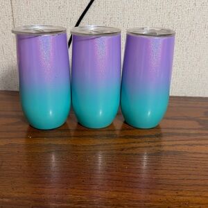 Purple and Blue Gradient Stainless Steel Tumblers